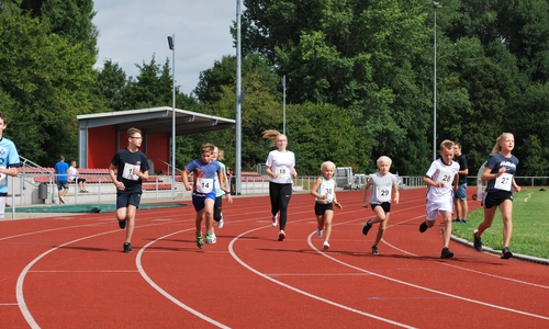Start beim Sprint der Mädchen und Jungen. Fotos: Feuerwehrverband Braunschweig-Stadt e. V.
