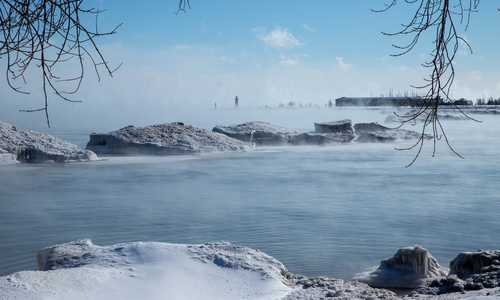 Kenosha liegt direkt am Lake Michigan. Im Hintergrund sieht man eines der Wahrzeichen von Wolfenbüttels Partnerstadt - das Lighthouse. Foto: Jens Wisse
