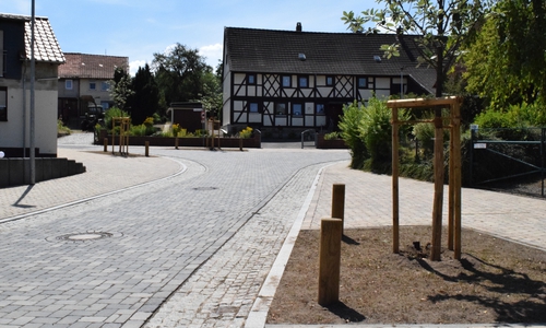 Holger Plaschke (Mitte) unterbricht seine Gartenarbeit und wirbt bei Dr. Oliver Junk (re.) und Mathias Brand für die Göttinger Mischung. Fotos: Stadt Goslar 