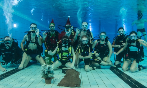 Der Wolfenbütteler Schwimmverein feierte Weihachten. Fotos: Beate Zgonc