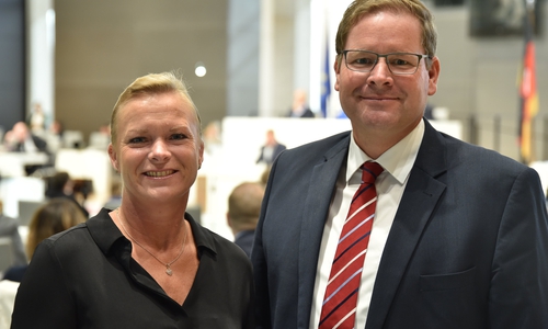 Die Abgeordneten Dunja Kreiser und Marcus Bosse sehen Niedersachsen gerüstet für die Zukunft. Foto: SPD