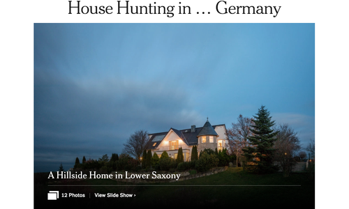 Gut sichtbar von der B79: Die Luxus-Villa in Groß Denkte. Foto/Screenshot: Andreas Meichsner/ New York Times