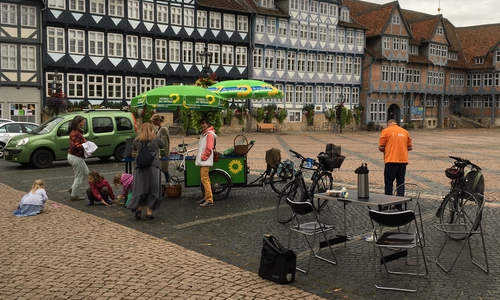 Das Wetter spielte nicht so ganz mit. Foto: Ortsverband Stadt Wolfenbüttel von Bündnis 90/Die Grünen 