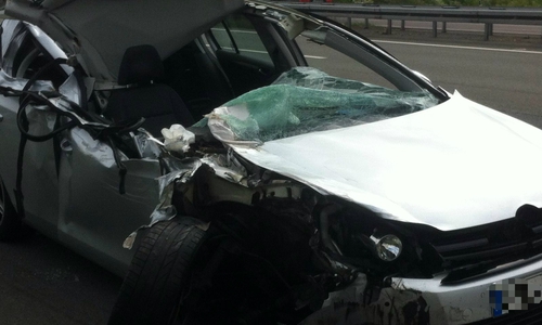 Unfall auf der A2. Foto: aktuell24 (MD)/Werner Heise