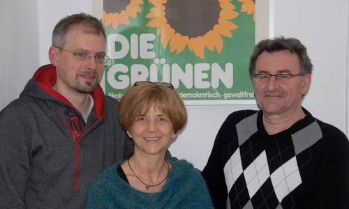 Der neue Vorstand des Ortsverbandes Bündnis90/Die Grünen: Nils Linneweber, Sünke Freiberger und Holger Fenker. Foto: Holger Plaschke