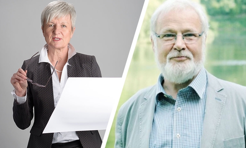 Hilmar Nagel (rechts) kritisiert Landrätin Christiana Steinbrügge. Fotos: Privat