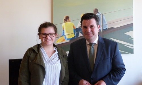 Hannah Schnute begleitete Hubertus Heil einen Tag. Foto: SPD