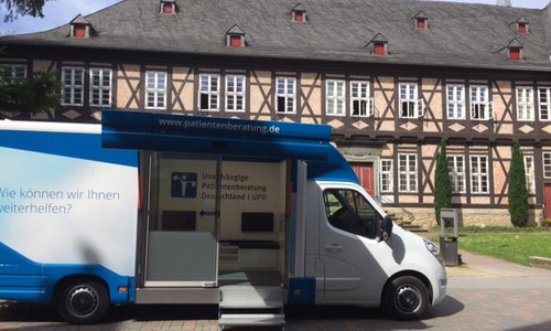 Am 5. Juni hält nach Angaben der Unabhängigen Patientenberatung Deutschland (UPD) in Goslar ein Beratungsmobil in der Fußgängerzone. Foto: Unabhängigen Patientenberatung Deutschland