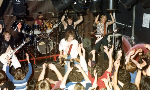 Die Local Heroes - Steeltower 1982 im Mehrzwecksaal des Kulturzentrums. Foto: Sammlung Thomas Rettke