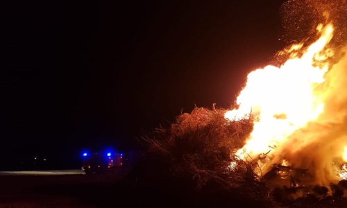 Das Feuer brannte bereits ab. Foto: Samtgemeindefeuerwehr
