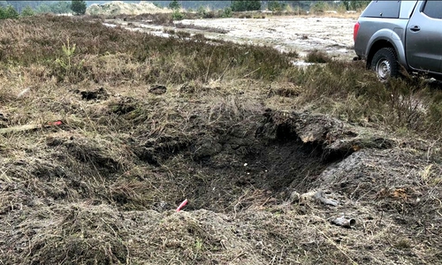 17 Granaten wurden auf dem ehemaligen Truppenübungsplatz kontrolliert gesprengt. Fotos: Kreispressestelle Feuerwehr LK Gifhorn/Michael Gose