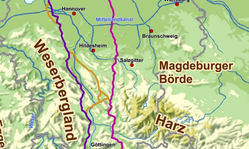 In die gelante SuedLink Trasse kommt Bewegung. Der Netzbetreiber will nun Mitte März die Bundesfachplanung einleiten. Die pinkfarbene Linie zeigt den Vorschlagskorridor. Foto: TenneT TSO GmbH 