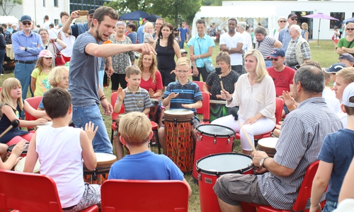 Laut wurde es beim Drum-Circle. Foto: Lebenshilfe 