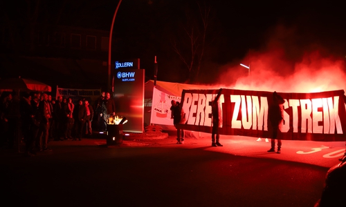 Der 24-Stunden-Streik bei Zollern BHW endet am morgigen Donnerstag um 6 Uhr. Foto: Peter Frank (d&d)