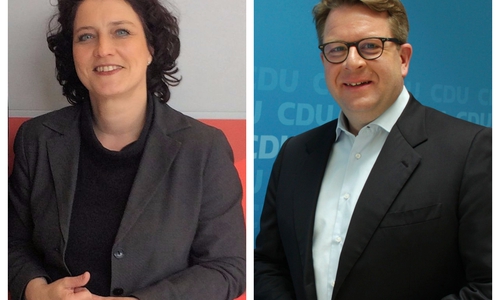 Alle vier Duelle um das Direktmandat im Wahlkreis Braunschweig konnte Dr. Carola Reimann gegen Carsten Müller für sich entscheiden. Wie geht es diesmal aus? Fotos: SPD/CDU
