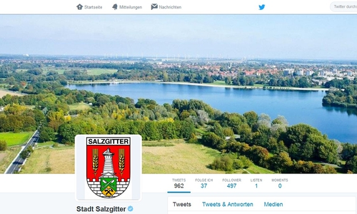 Die Stadt Salzgitter ist auch bei Twitter vertreten. Foto: Stadt Salzgitter