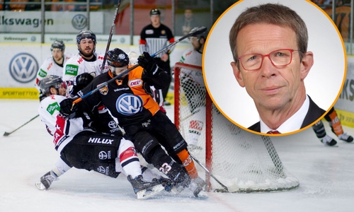 Oberbürgermeister Klaus Mohrs ruft die Fans auf, ihre Grizzlys zu unterstützen.  Foto: Reinelt/PresseBlen.de, Stadt Wolfsburg