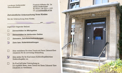 Der zahnärztliche Befund wird unverschlossen an die Grundschüler verteilt. Fotos:Werner Heise/Anke Donner/privat