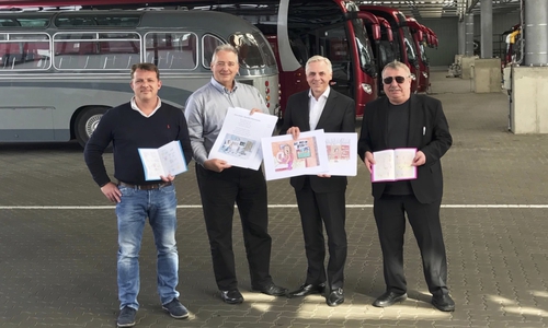 Vertreter der Initiative Wilhelm Busch & Co.: Steffen Maschke, Frank Oesterhelweg, Wilhelm Schmidt, Georg Ruppelt (v. li.). Foto: Reisebüro Schmidt GmbH