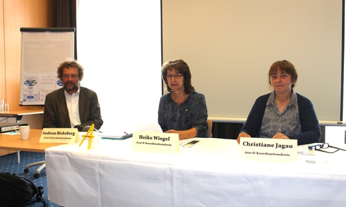 Andreas Riekeberg, Heike Wiegel und Christiane
Jagau (v. li.). Foto: Alexander Dontscheff