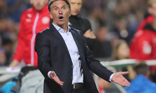 Findet es gut, wenn die Fans Humor zeigen: Bruno Labbadia. Foto: Agentur Hübner/Archiv