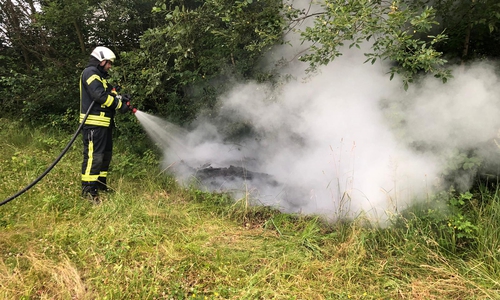 Die Feuerwehr konnte den Brand schnell ablöschen. Foto: Feuerwehr