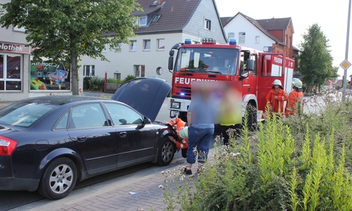 Die Feuerwehr sicherte den PKW. Foto: Sebastian Haupt, Ortswehr Hohenhameln