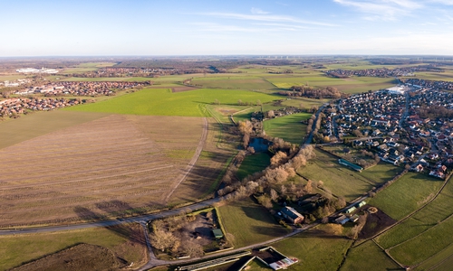 Die Arbeiten am Neubaugebiet Sonnenkamp schreiten voran.

Foto: Stadt Wolfsburg