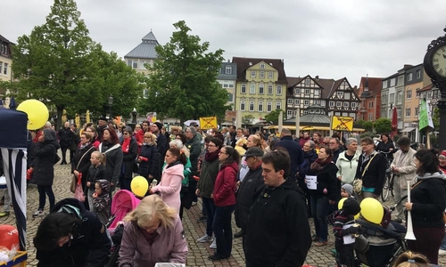 Rund 150 Demonstranten setzten sich für den Erhalt der Gynäkologie ein. Fotos: AktionGynPeine