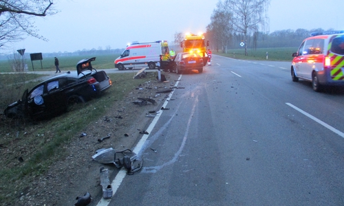 Ein BMW hatte dem anderen die Vorfahrt genommen. Foto: Polizei Gifhorn