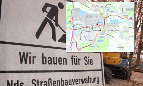 regionalHeute.de gibt einen Überblick zu den aktuellen Baumaßnahmen in Wolfsburg. Foto: Nick Wenkel/Anke Donner, Karte: maps4news.com
