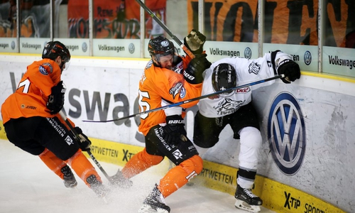Die Grizzlys mussten kämpfen, nachdem die Ice Tigers wieder ausgeglichen hatten. Foto: Agentur Hübner.