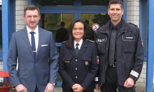 Kriminalrat Christian Priebe, Polizeidirektorin Petra Krischker und Polizeihauptkommissar Lars Schröder. Foto: Polizei Goslar