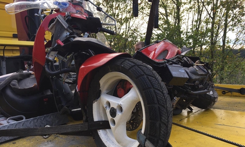 Der Roller musste abgeschleppt werden. Fotos: aktuell24(BM)