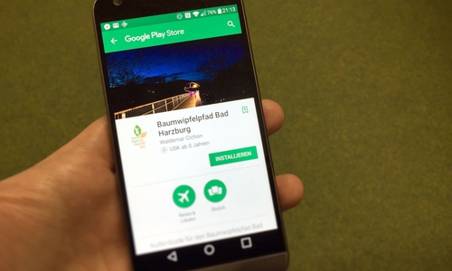 Die neue kostenlose Guide-App zum Baumwipfelpfad ist da. Foto: Alexander Panknin
