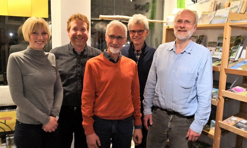Von links: Jasmin Junghans, Hermann Mensink , Manfred Kracht, Matthias Knoche-Herwig, Martin Zimmermann; es fehlt die Kassenwartin Susanne Kracht. Foto: Verkehrsclub Deutschland