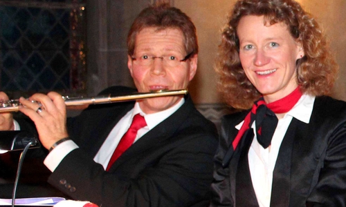 Anja und Uwe Klußmann spielen beim Adventskonzert in Schladen. Foto: Anja Klußmann