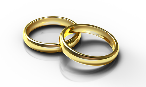 Wir gratulieren zur Goldenen Hochzeit. Symbolbild: pixabay