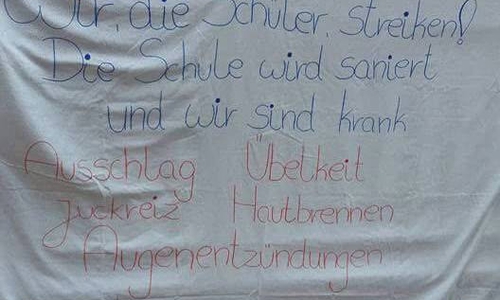 Klare Botschaft der Schüler. Foto: privat