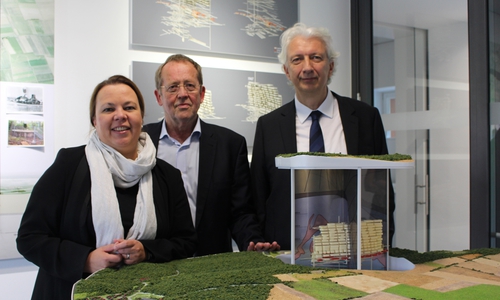 Die BGE-Geschäftsführer von links: Ursula Heinen-Esser (Vorsitzende), Prof. Dr. Hans-Albert Lennartz (kaufmännischer Geschäftsführer) und Dr. Ewold Seeba (stellvertretender Vorsitzender). Fotos: Nick Wenkel