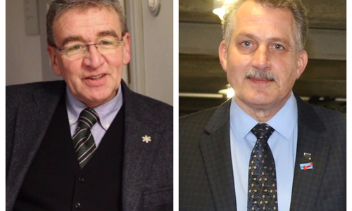 Thomas Pink (li.) sieht sich Vorwürfen der AfD und deren Fraktionsvorsitzenden Klaus-Dieter Heid ausgesetzt. Fotos: Archiv