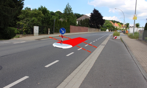 Auf der Salzdahlumer Straße sollen Fußgänger und Radfahrer über eine Querungshilfe in Richtung Lechlumer Holz gelangen. Foto: Nick Wenkel