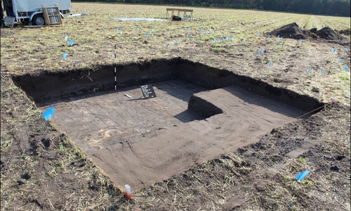 Grabungsschnitt am vermuteten Absturzort. Fotos: Dave Rankin, History Flight