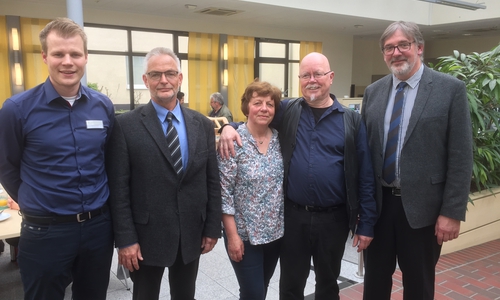 V.l.: Harzkliniken-Mitgeschäftsführer Matthias Dürkop, Landeskirchenrat Jörg Willenbockel, Helga und Hartwig Wrede sowie Propst Thomas Gunkel. Fotos: Asklepios Harzkliniken GmbH