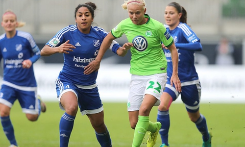 Ein Gewinn für den VfL und bald Europas Fußballerin des Jahres? - Pernille Harder. Foto: Agentur Hübner