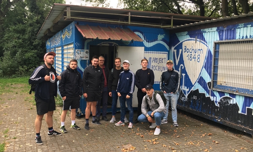 Die Ostfalia-Studierenden der Fakultät Soziale Arbeit bei ihrem Besuch des „Fanprojekts Bochum“. Foto: Ostfalia