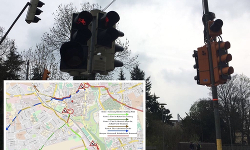 Durch die Bauarbeiten am Grünen Platz, kommt es ab Freitag zu Verkehrsbehinderungen. Wo es noch zu Problemen kommen könnte, finden Sie weiter unten auf unserer Karte. Fotos: Nick Wenkel/©OpenStreetMap-Mitwirkende (CC-BY-SA)