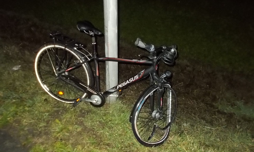 Das Fahrrad hatte weniger Glück als der Mann selbst. Foto: Polizei Wolfsburg
