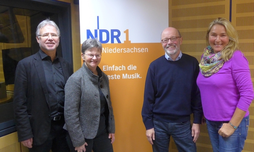 v.l. Reinhard Brandes-Wanger, Dr. Bettina Greffrath, Klaus Poppe und Kerstin Werner. Foto: NDR 1 Niedersachsen