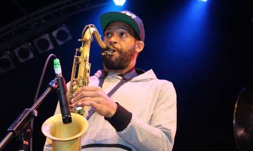  Saxophonist von The Hot 8 Brass Band
